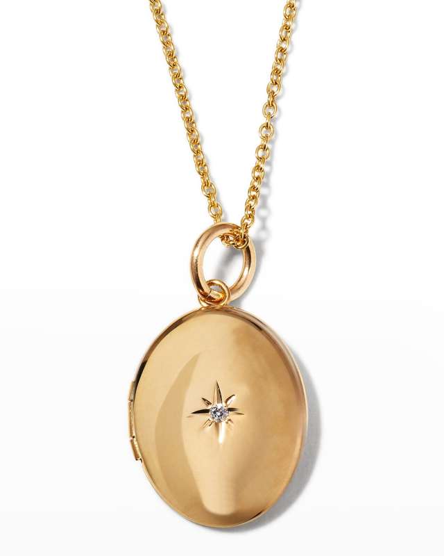 Alana 14K Gold Diamond Locket Necklace